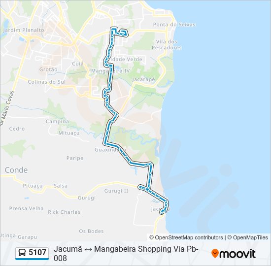 5107 bus Line Map