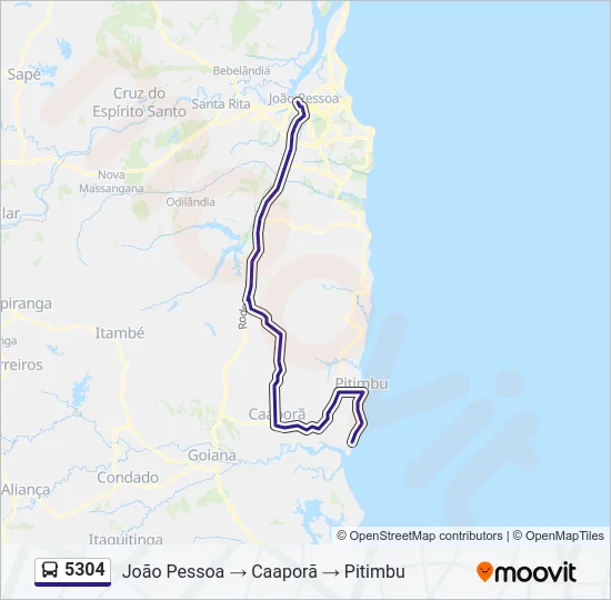 5304 Bus Line Map