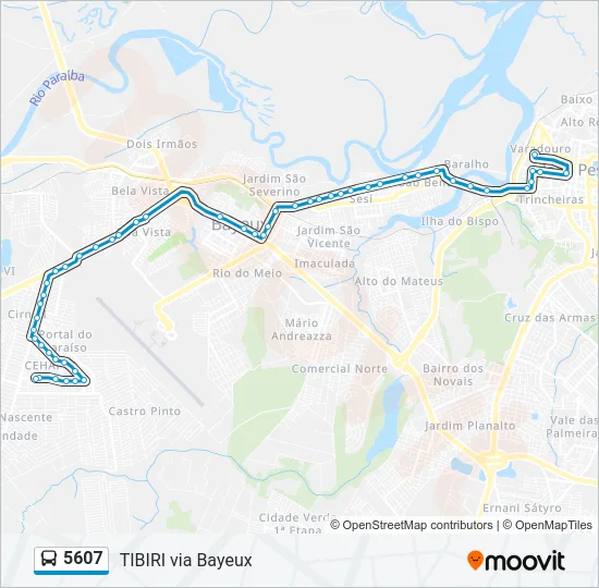5607 Bus Line Map