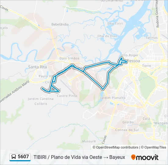 5607 Bus Line Map