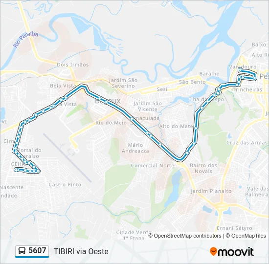 5607 Bus Line Map