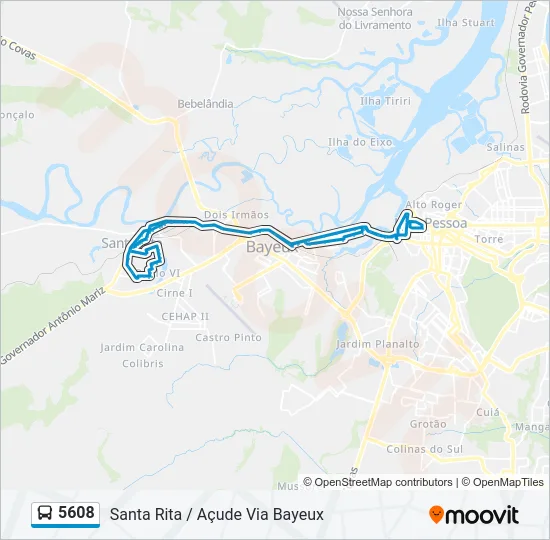 5608 Bus Line Map