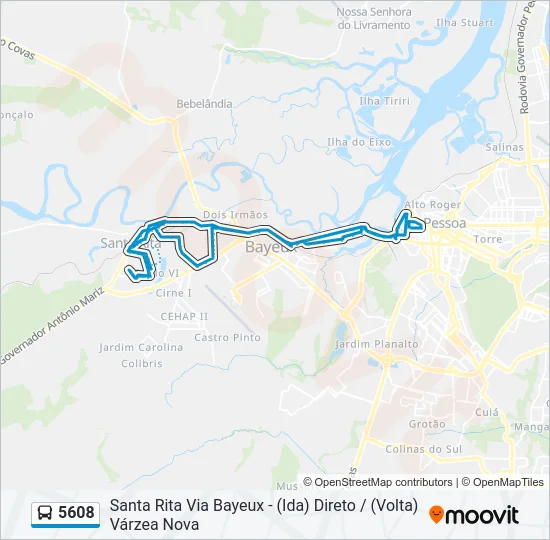 5608 Bus Line Map