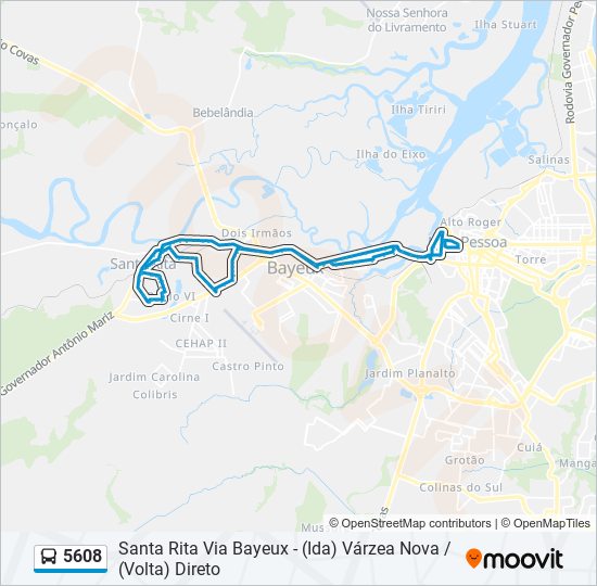 5608 bus Line Map