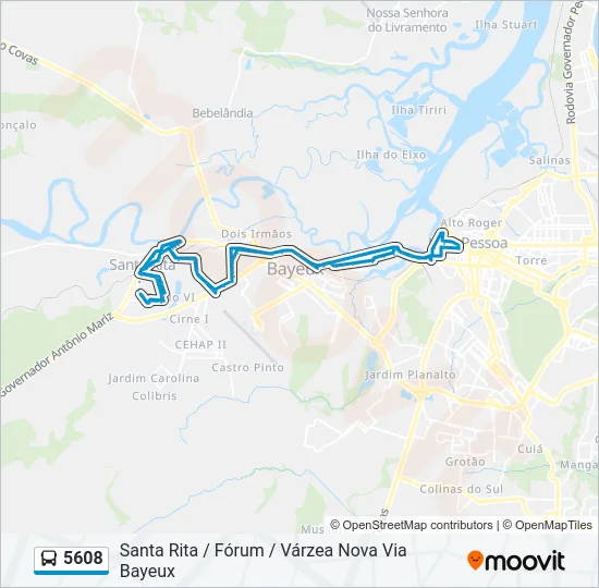 5608 Bus Line Map