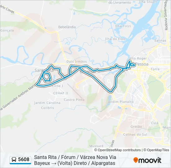 5608 Bus Line Map