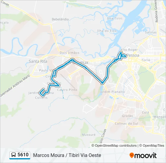 5610 Bus Line Map