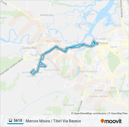 5610 Bus Line Map