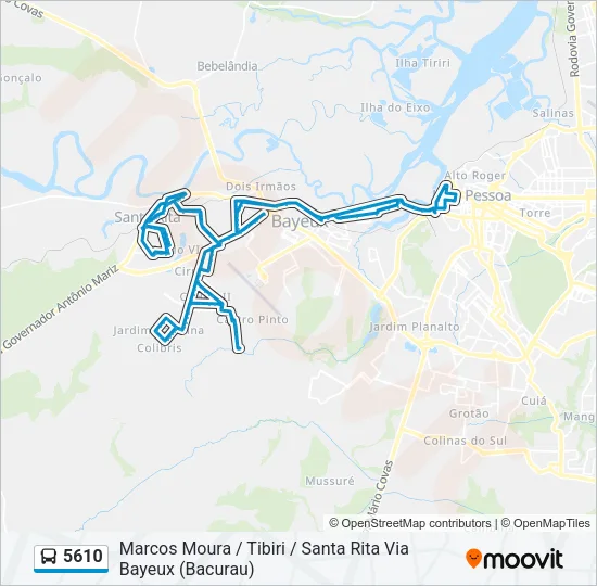 5610 Bus Line Map