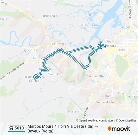 5610 Bus Line Map
