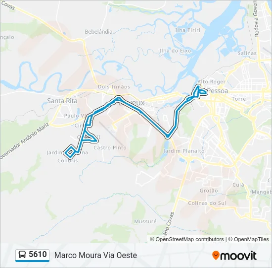 5610 Bus Line Map