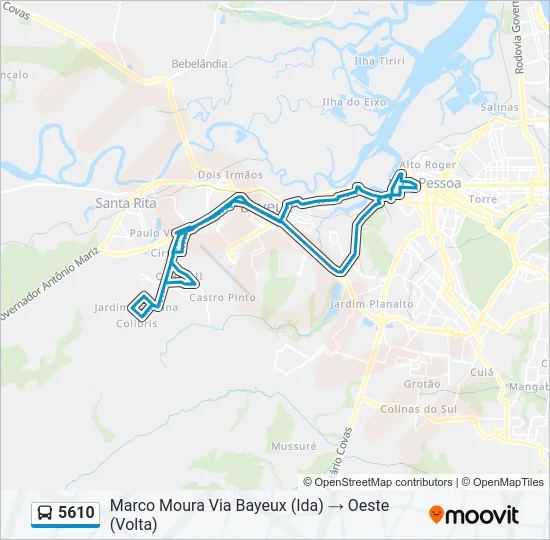 5610 Bus Line Map