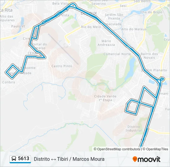 5613 Bus Line Map