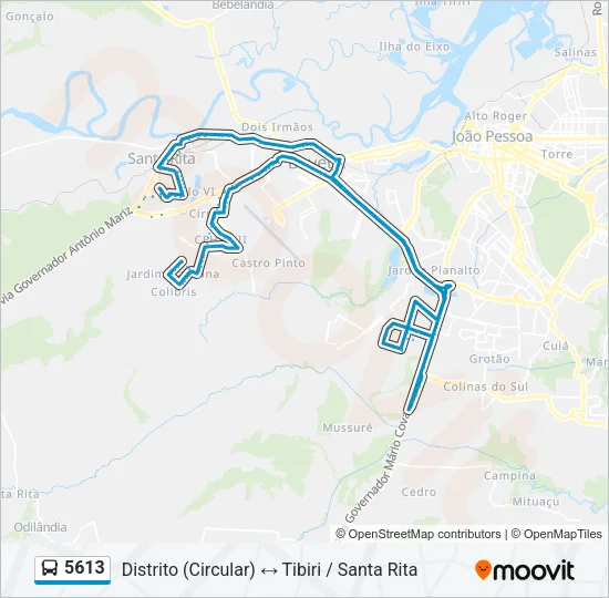 5613 Bus Line Map
