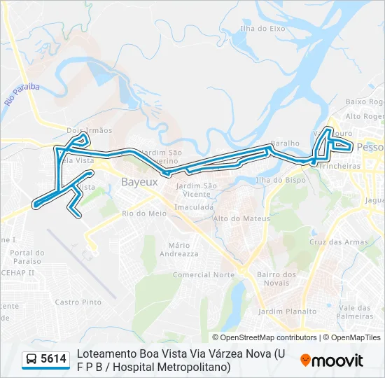5614 Bus Line Map