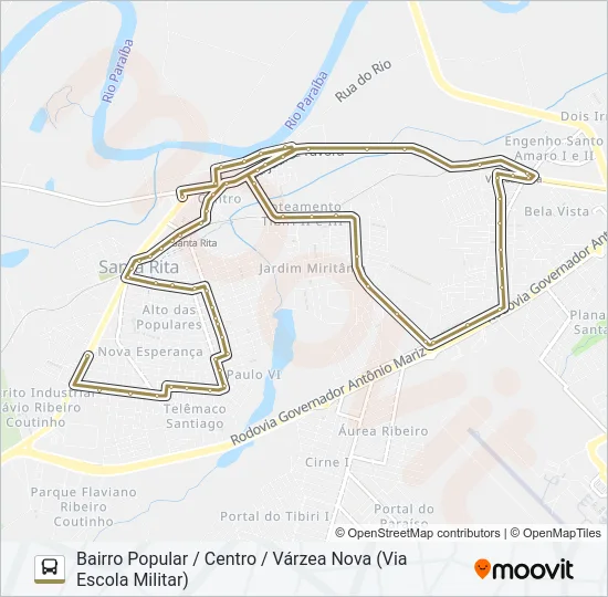 BAIRRO POPULAR Bus Line Map