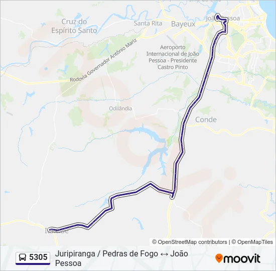 5305 Bus Line Map