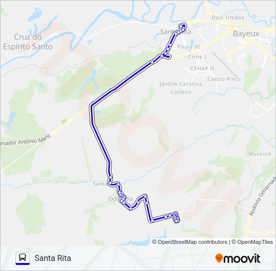 CICEROLÂNDIA Bus Line Map