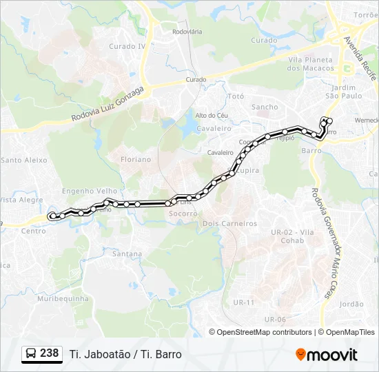 238 Bus Line Map