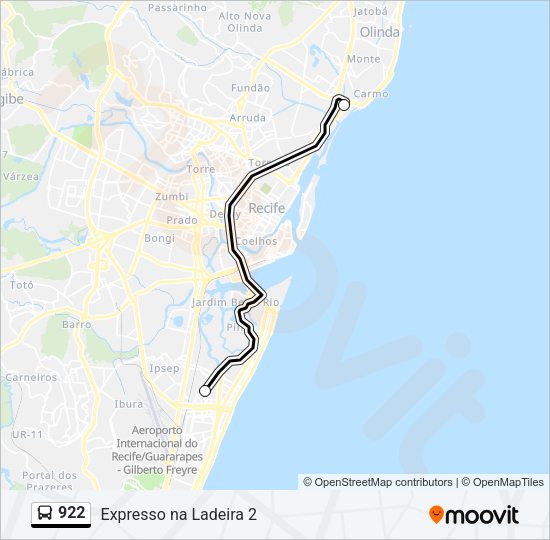 922 Bus Line Map