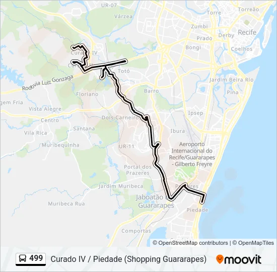 499 Bus Line Map