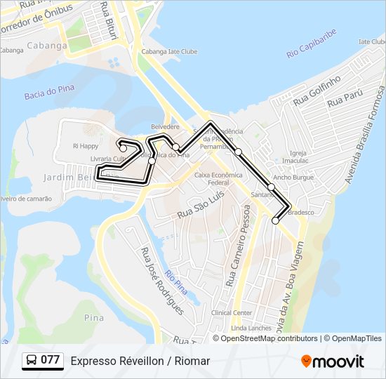 077 Bus Line Map