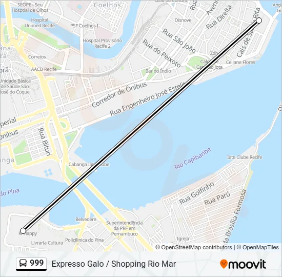 999 Bus Line Map
