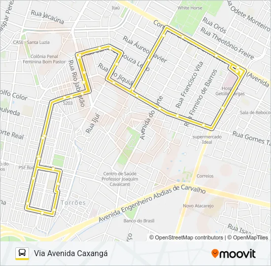 2416 RODA DE FOGO / TI GETÚLIO VARGAS Bus Line Map