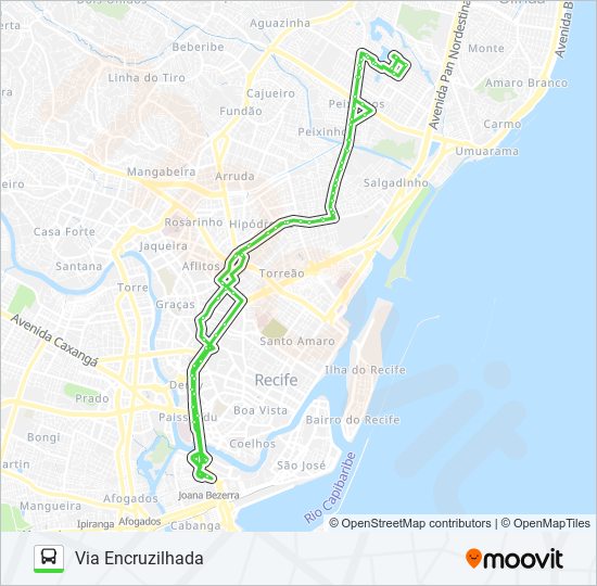 Mapa da linha 825 JARDIM BRASIL / TI JOANA BEZERRA de ônibus