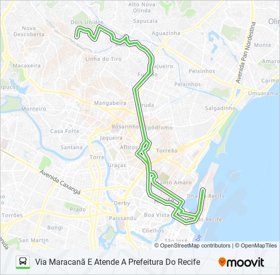 Mapa da linha 746 ALTO DO CAPITÃO de ônibus