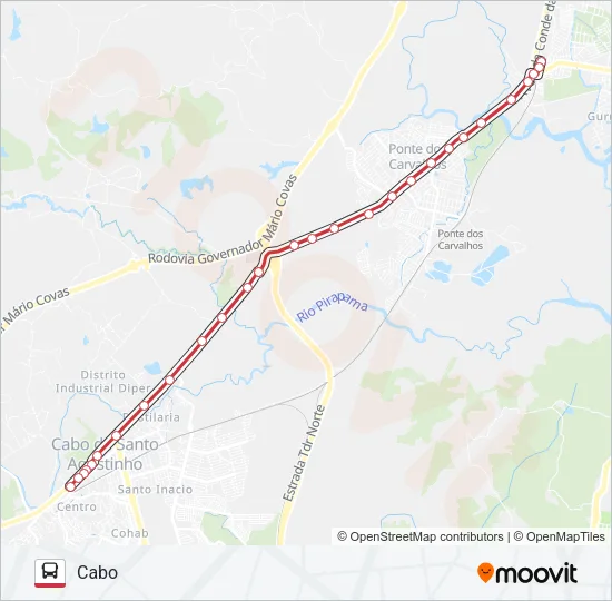 100 CABO - PONTEZINHA Bus Line Map