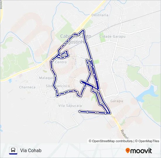 140S MERCADÃO - BAIRRO SÃO FRANCISCO Bus Line Map
