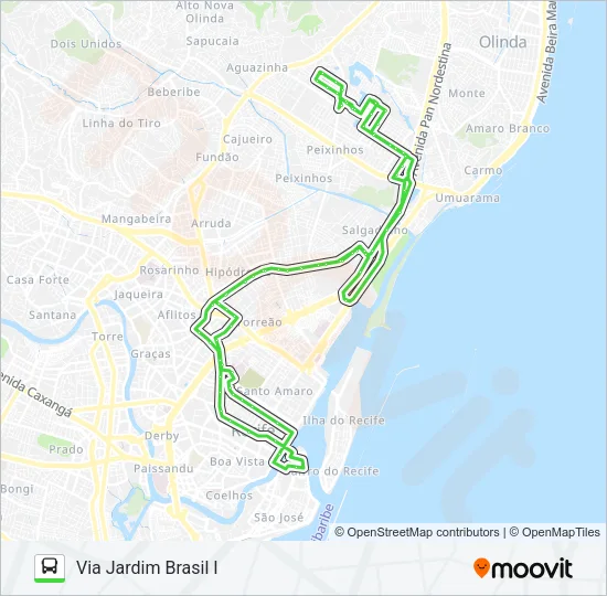 823 JARDIM BRASIL II (ESTRADA DE BELÉM) Bus Line Map