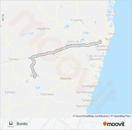 803 BONITO - RECIFE Bus Line Map