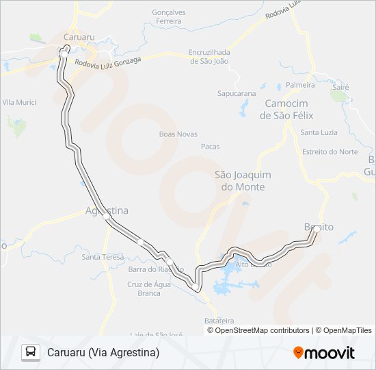 806 BONITO - CARUARU bus Line Map