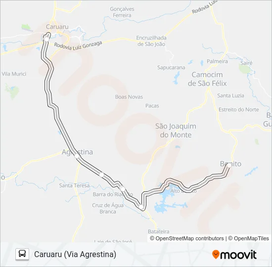 806 BONITO - CARUARU Bus Line Map