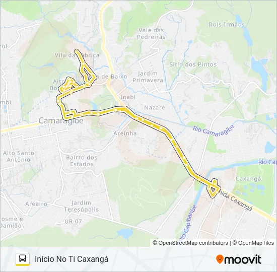 2488 VILA DA FÁBRICA / TI CAXANGÁ Bus Line Map
