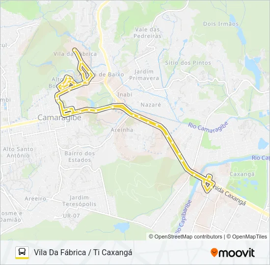 2488 VILA DA FÁBRICA / TI CAXANGÁ Bus Line Map