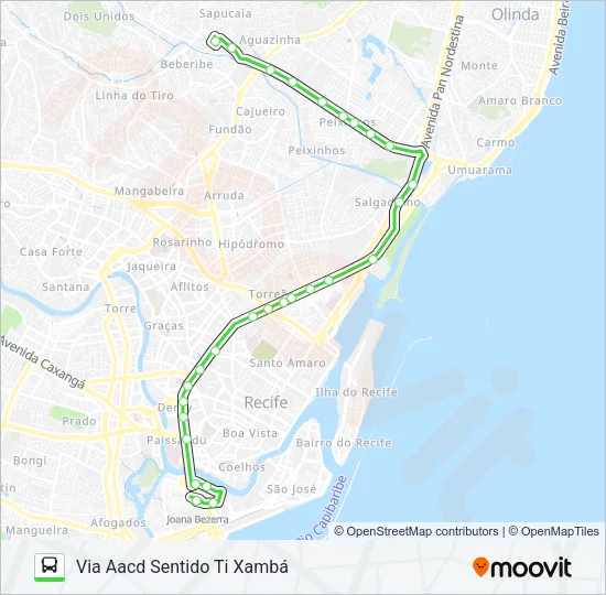 861 TI JOANA BEZERRA / TI XAMBÁ Bus Line Map