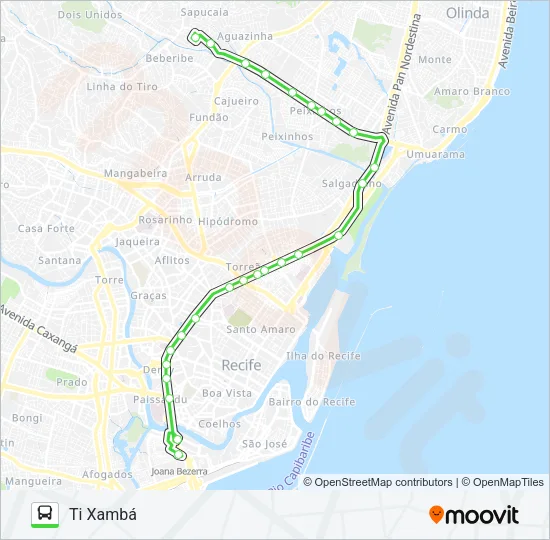 861 TI JOANA BEZERRA / TI XAMBÁ Bus Line Map