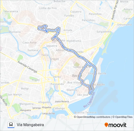 611 ALTO JOSÉ DO PINHO (CAIS DE SANTA RITA) Bus Line Map