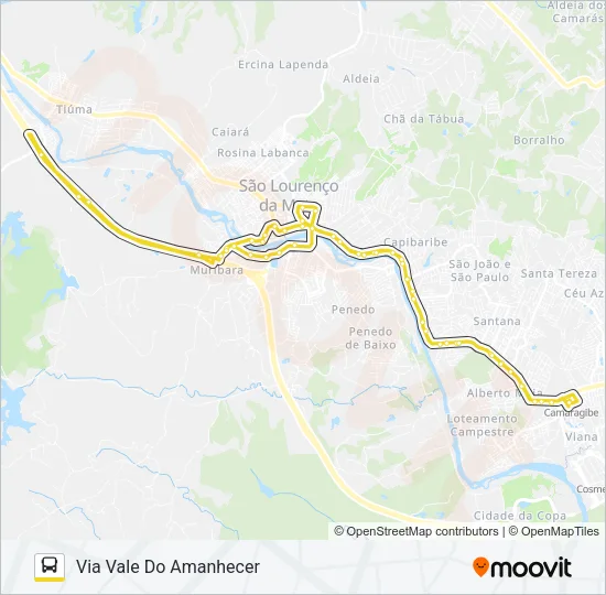 2420 MURIBARA / TI CAMARAGIBE Bus Line Map