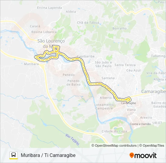 2420 MURIBARA / TI CAMARAGIBE Bus Line Map