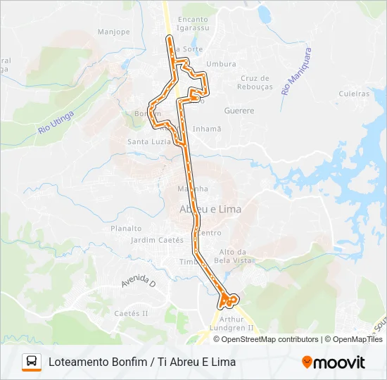 1984 LOTEAMENTO BONFIM / TI ABREU E LIMA Bus Line Map