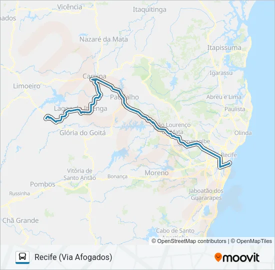 023 RECIFE - FEIRA NOVA Bus Line Map