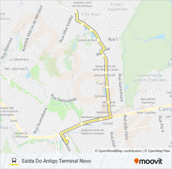 Mapa de 2475 TIMBI / TI CAMARAGIBE de autobús