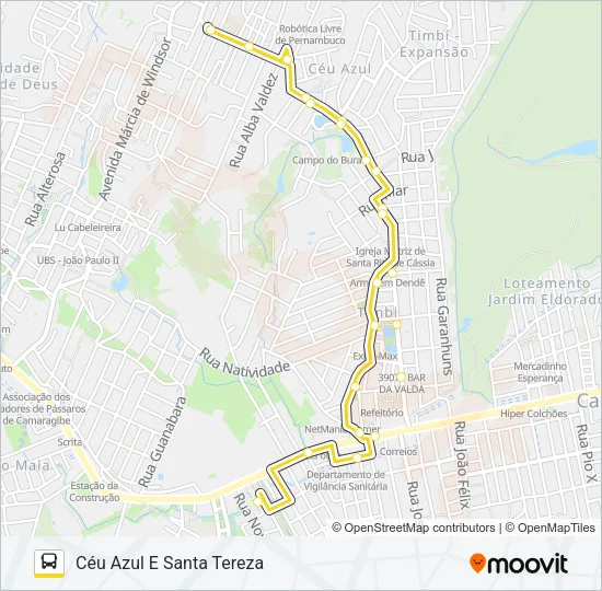 2475 TIMBI / TI CAMARAGIBE Bus Line Map