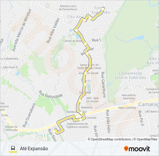 Mapa da linha 2475 TIMBI / TI CAMARAGIBE de ônibus