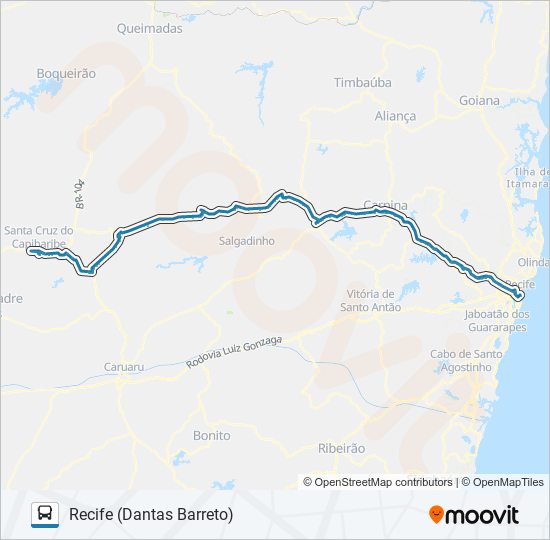 062 RECIFE - SANTA CRUZ bus Line Map