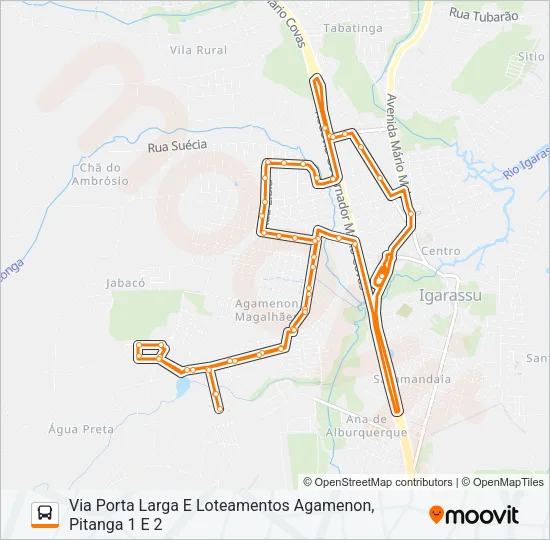 1918 TI IGARASSU (CIRCULAR) Bus Line Map